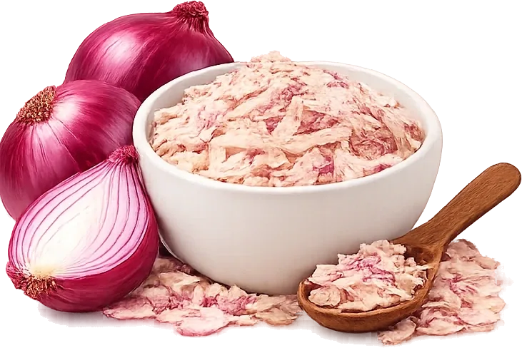 Red Onion Flakes & Fresh Bulbs